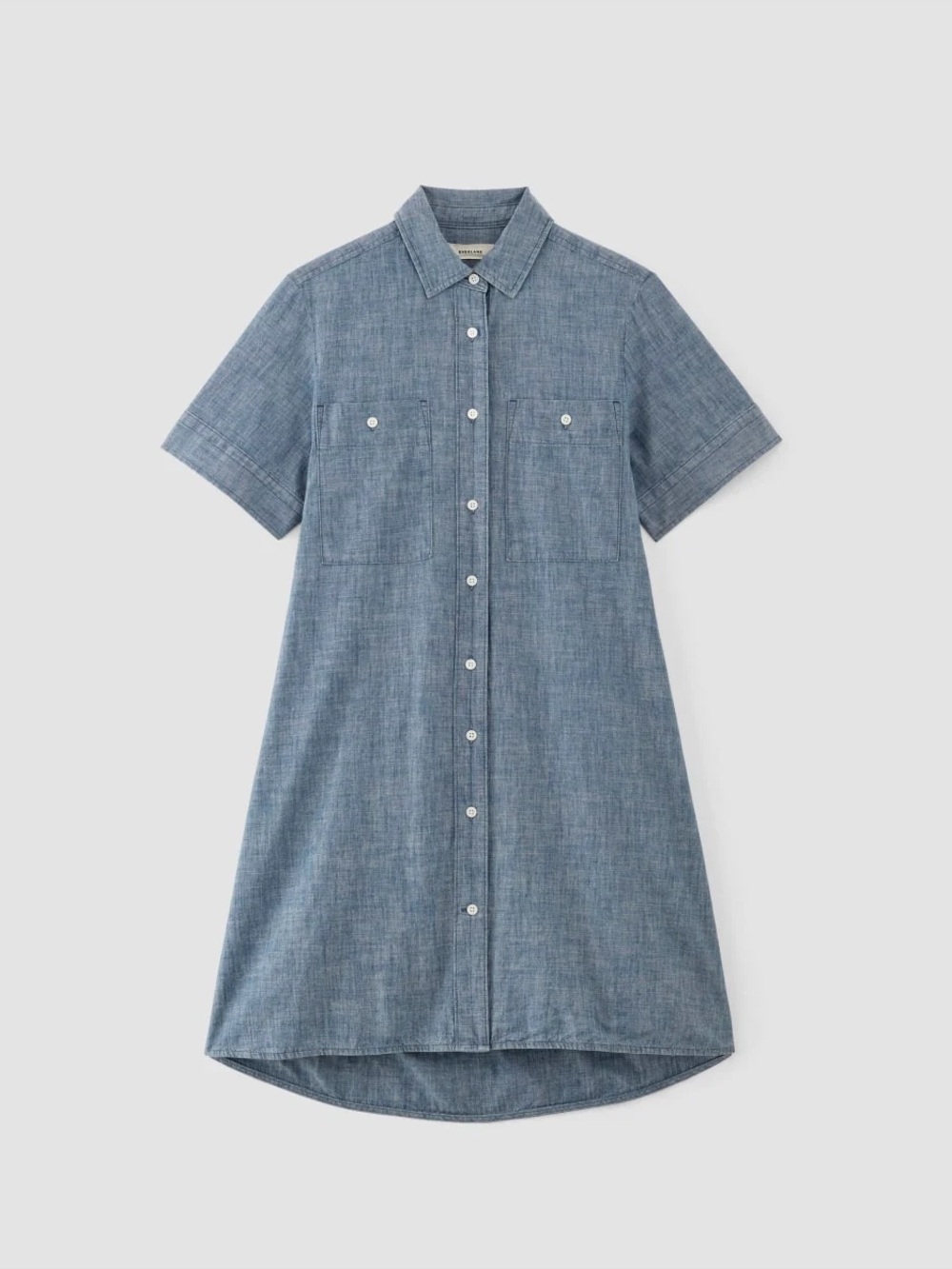 Everlane The Day Tripper Cotton Shirtdress Chambray Blue size xsmall